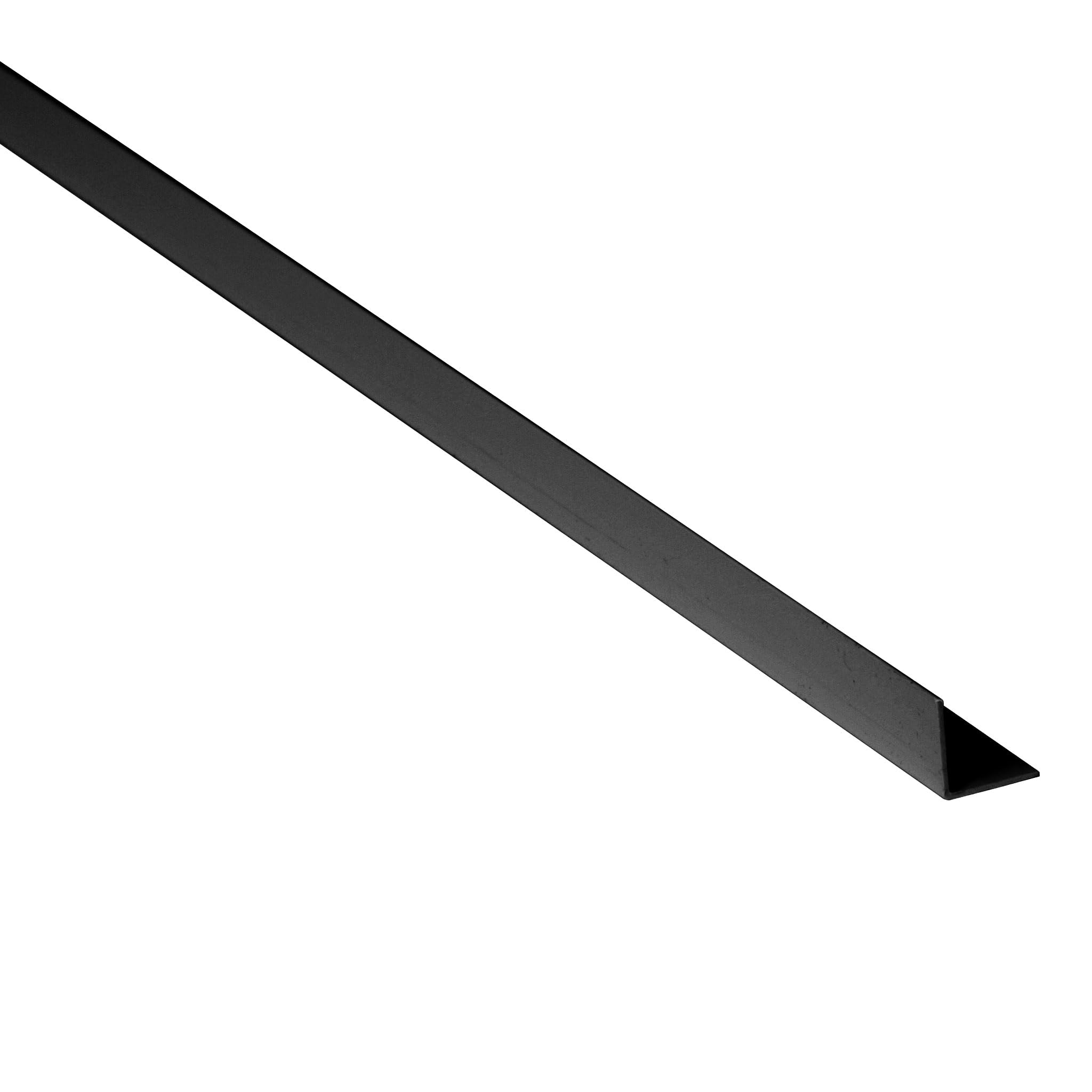 PVC Plastic Corner Trim, 90 Degree Angle, Black, 20mm x 20mm x 1metre