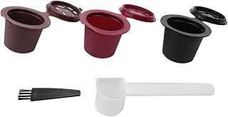 Futihana CáPsula de Café Expreso Reutilizable Recargable de 3 Piezas para MáQuina de Café CáPsula Reutilizable Recarga CáPsula VacíA