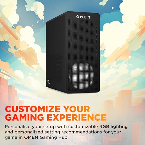 Image of HP Omen 16L Gaming Desktop AMD Ryzen 7 8700F, 8GB NVIDIA GeForce RTX 5060 (16GB DDR5, 1TB SSD) Win11, M365 Basic(1yr)*MSO 2024, Black Metal, 5.61kg, TG03-0001in