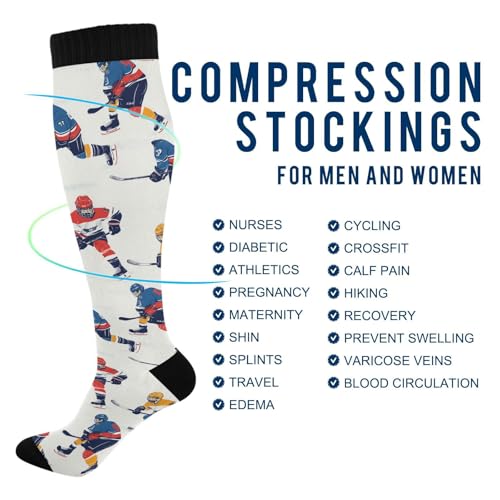 Image of Pigsaly Red White Polka Dot Womens Compression Socks Athletic Tube Sock Knee High Socks Outdoor Sport Socks