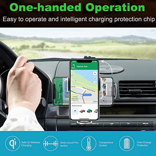 Full Kit 15W Wireless Fast Charger Car Cup Holder Phone Holder & Car Air Vent Holder, Tecotec Universal Cell Phone Holder Car-Wireless-Charger-Cup-Phone-Holder For Iphone & Samsung & More #TOP2