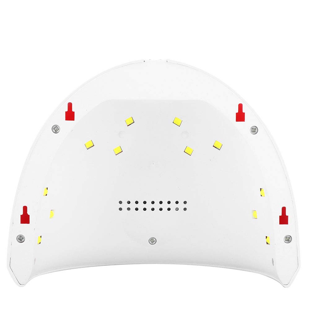 36W Inteligentna Lampa LED do Suszenia ż UV do Paznokci Profesjonalna Maszyna Utwardzania Paznokci z Czujnikiem Podczerwieni Użytku Domowego w Salonie Biały Różowy ABS (WHITE)