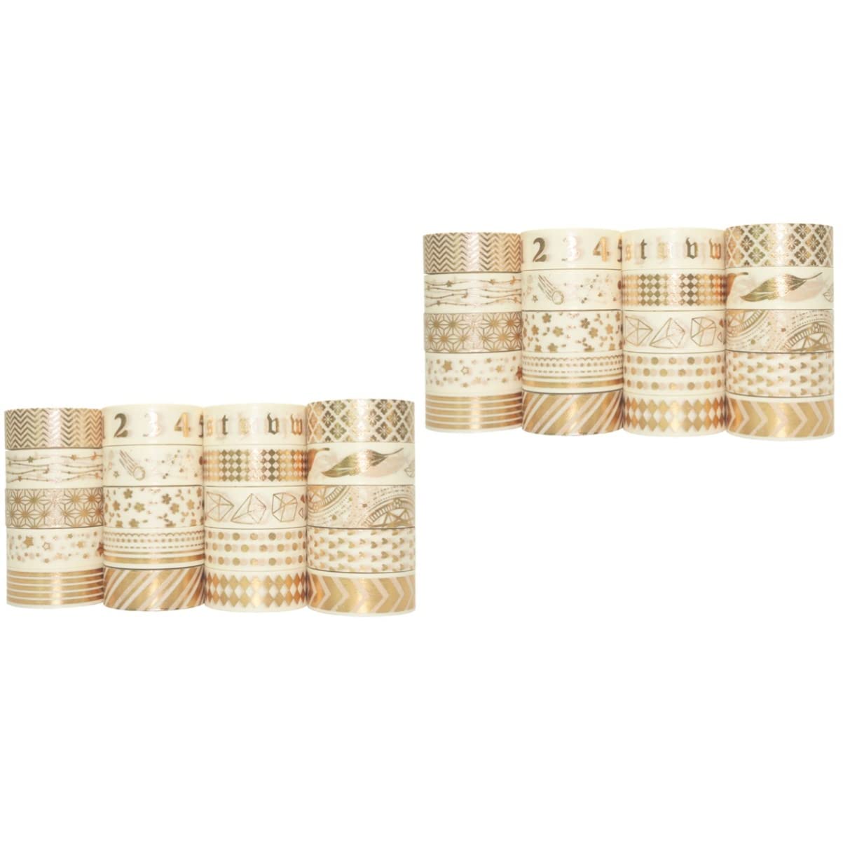 40 Piezas Cinta de Estampación en Caliente Decoración Cinta de Envoltura de Regalos Cinta de Papel Washi Cinta Washi de Colores Cintas Washi Decoración Brillante Cinta de Envoltura de Bricolaje