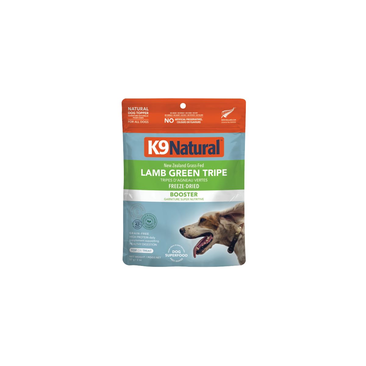 K9 Natural Lamb Green Tripe 200g 2袋 K9 Natural Freeze Dried Dog Food Topper with Verified Ingredients