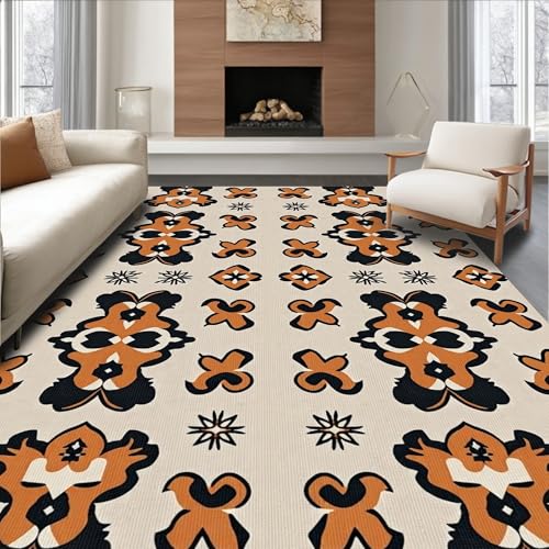 ODIKA Flatwoven High Traffic Area Rug 2x3, Artful Distressed Textured