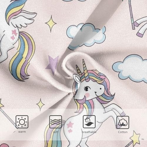 Cute Unicorns Rainbow Manes Toddler Underwear, Girls' Cotton Brief Underwear, 2T–8 Years3