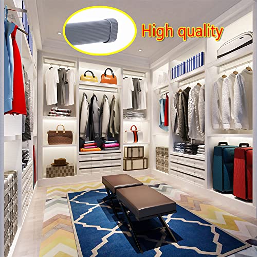 18 To 26 Inch Adjustable Closet Rod, Oval Closet Rod Wall Mounted Hanging Rod For Closet, Premium Aluminum Alloy Closet Pole Grey Closet Bar With Socket Set For Wardrobes, No Rust, With End Supports #TOP4