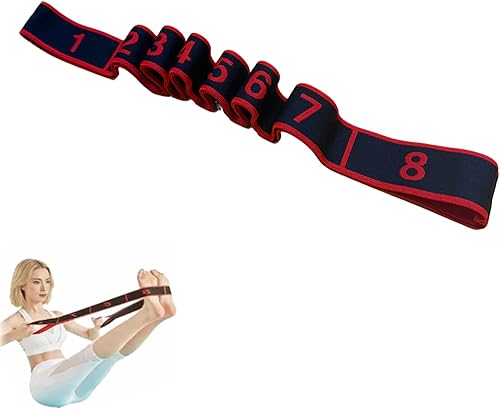 Miniatura 8 de Banda de resistencia de fitness para estiramiento y yoga, banda de resistencia elástica numérica con marcas claras, bandas elásticas de 3