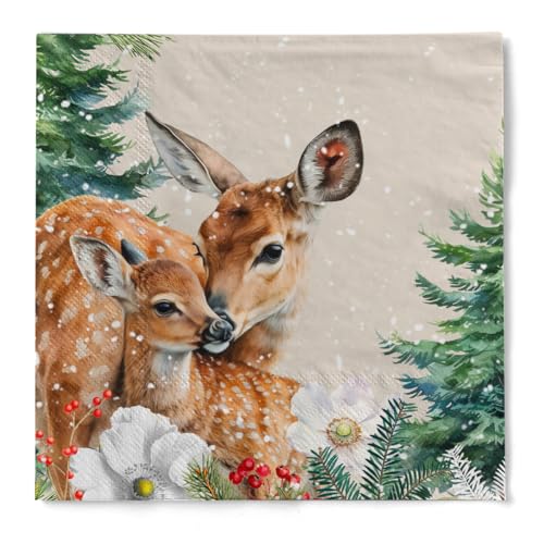 Mank Tissue Serviette Kemi, 100 Stück, hochwertige 3-lagige...