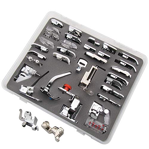 CKPSMS brand - #KP-19031+CY-7300L+0083687000(77#) Presser Foot Set (in total 34 pieces) Compatible with Bernina 165,180,185,200,210+