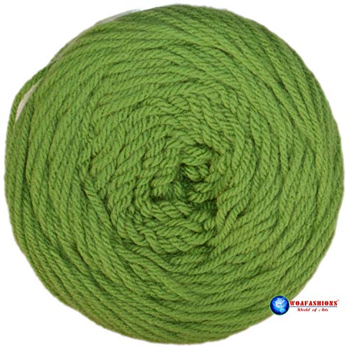 Image of Pastel Color Acrylic Hand Knitting Yarn (Pickle Green) (200gms)