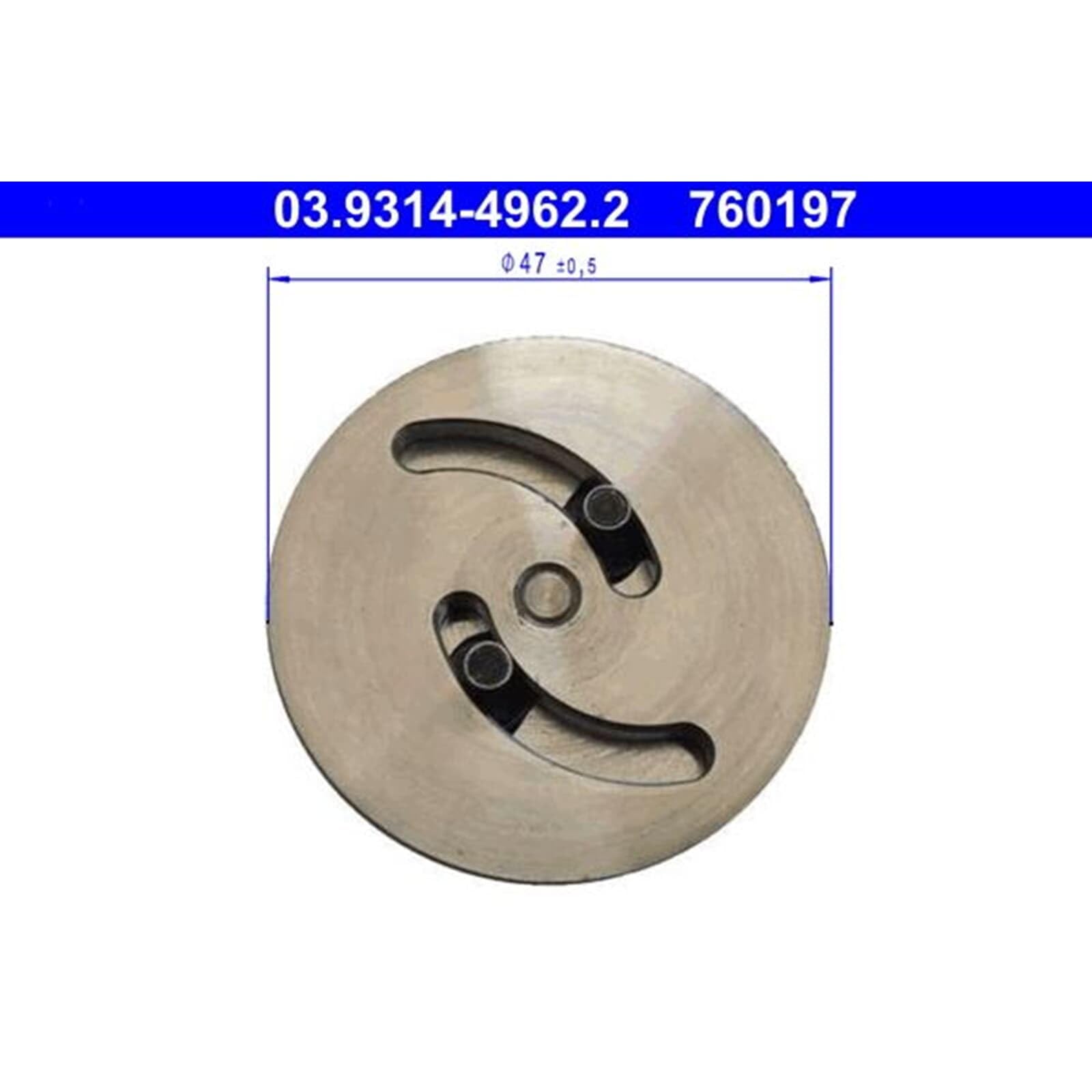 ATE 03.9314-4960.3 Kit herramientas giro/retroceso émbolo pinza de freno con adaptador neumático