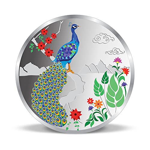 Image of Precious Moments Radha Krishna Silver Coin 10 Gram | 20 Gram | 50 Gram | 100 Gram BIS Hallmarked Round Square Flower Shaped 999 Purity with Gift Box by ACPL