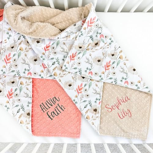 Couverture personnalisée avec nom brodé plaid bébé unisexe