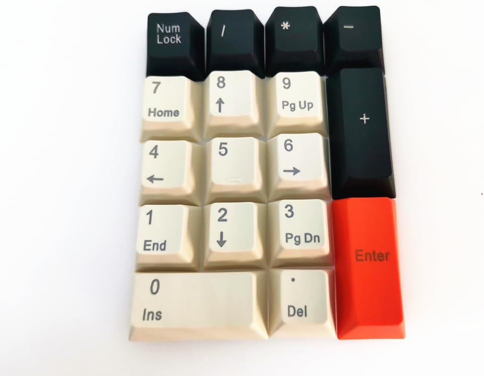 17 Keys Numeric Keypad PBT Dyeing Sublimation Numpad Keycaps OEM for Cherry MX Gaming Mechanical Keyboard (Side Printed-Blue Pink Gradient)