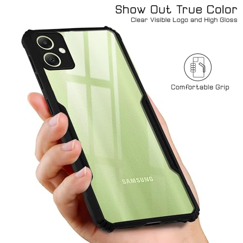 Image of Jkobi Back Cover Case for Samsung Galaxy A05 (Shockproof with Polycarbonate Clear Panel | Professional Black)