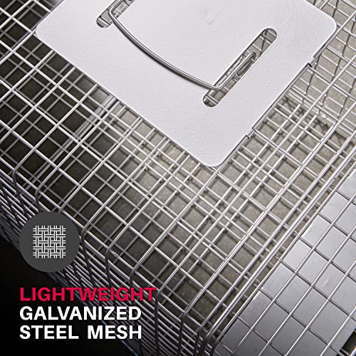 Animal Trap (32"X10"X12") - Best Humane Animal Trap For Gophers, Racoons, Possums, Groundhogs, Beavers And Other Similar Sized Animals. Easy Trap Catch & Release Cage With 1-Door By Lifesupplyusa #TOP2