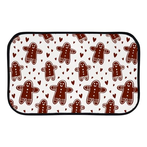 QAZPL Nuansexi Bathroom Rugs Christmas Hand Drawn Floor Mats Non Slip Bathmat Doormat Tub Mat Coral Velvet Absorbent Entrance Carpet Mats Machine Washable Bedroom Decor