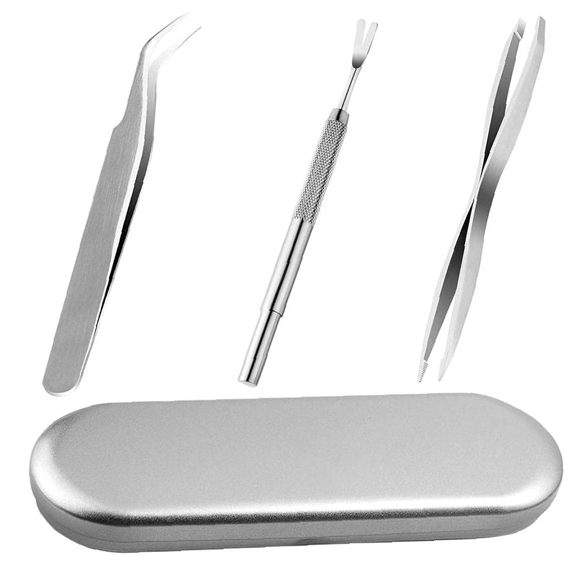 PAKEY Tick Remover Kit - Stainless Steel Tick Remover, Tweezers,Box for Pets Dog, Cat and Humans