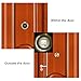 Sumnacon Safety Door Viewer,Solid Brass 220-degree Door Viewer/Peephole with Heavy Duty Rotating Privacy Cover for 1-3/8