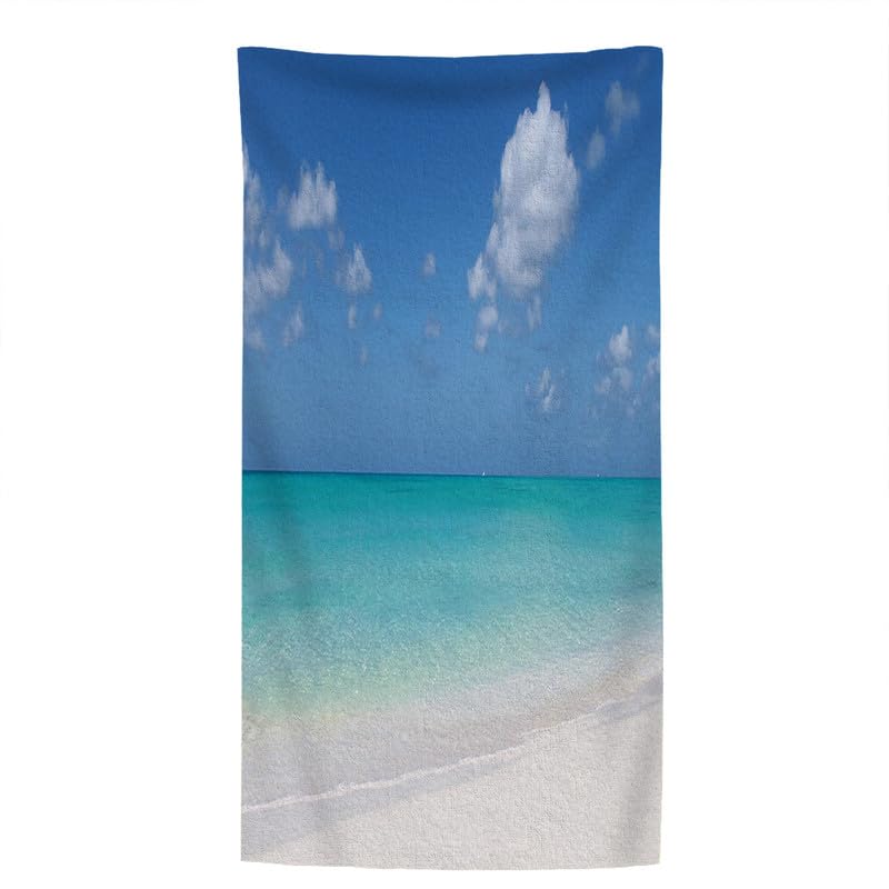 Telo mare oceano, extra large, in microfibra, ad asciugatura rapida, per piscina, palestra, senza sabbia, assorbente, per bagno, viaggi, campeggio, sport, 100 x 180 cm