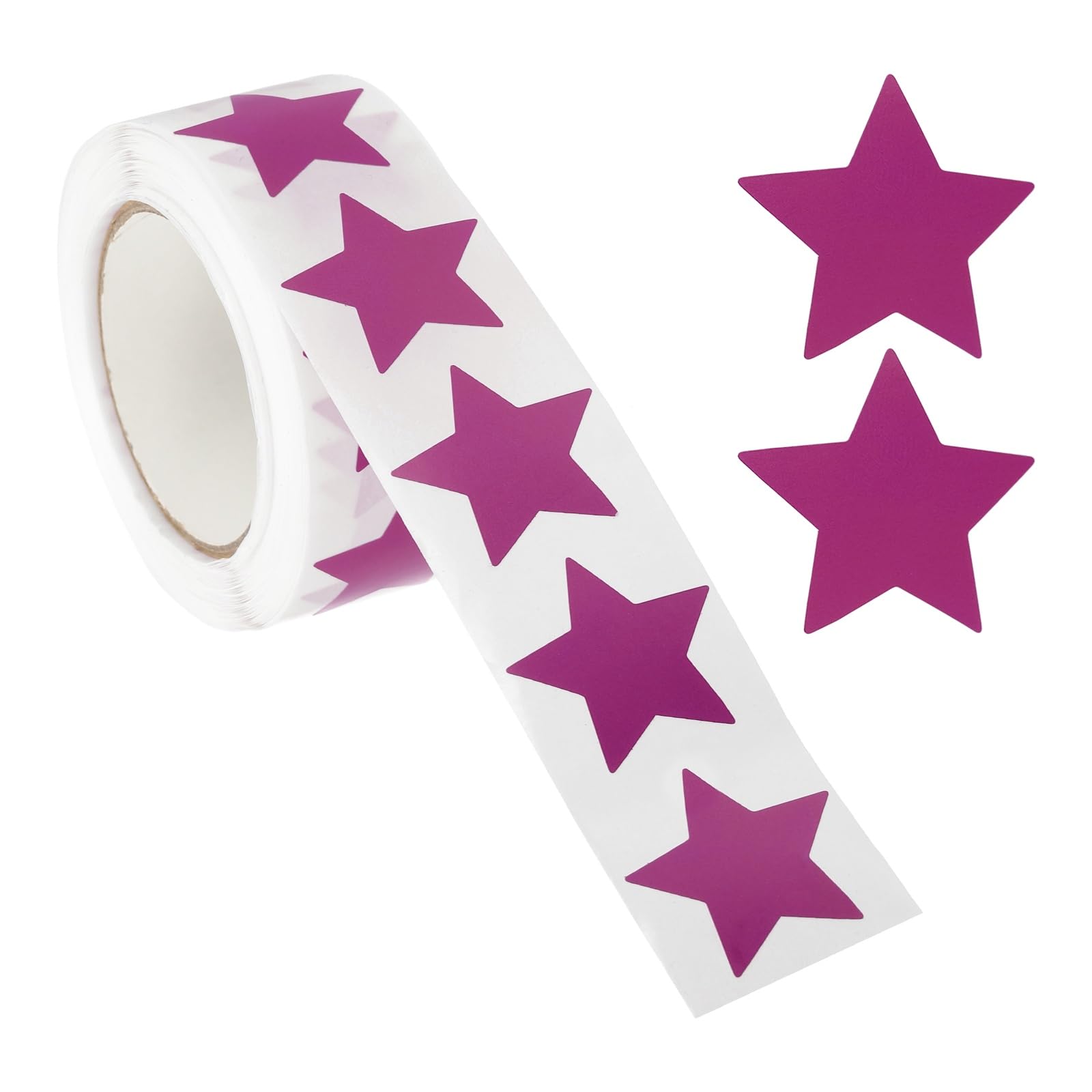 PATIKIL Star Stickers Roll 1", 500 Pcs Self-Adhesive Reward Stickers Star Labels for Behavior Chart Classroom Teacher Supplies and DIY Craft, Purple