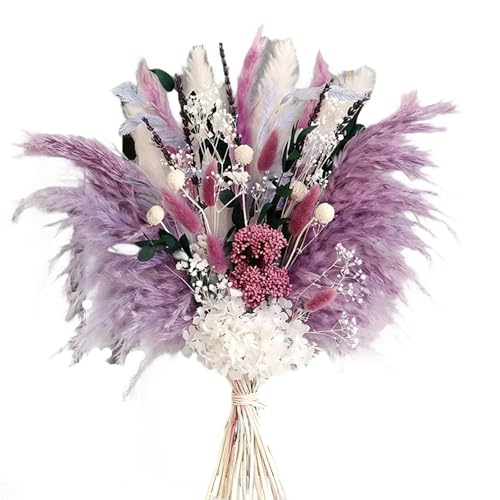 Bouquet Seco de Flores Pampas Bohemio Blanco y Mezclado miniatura 1