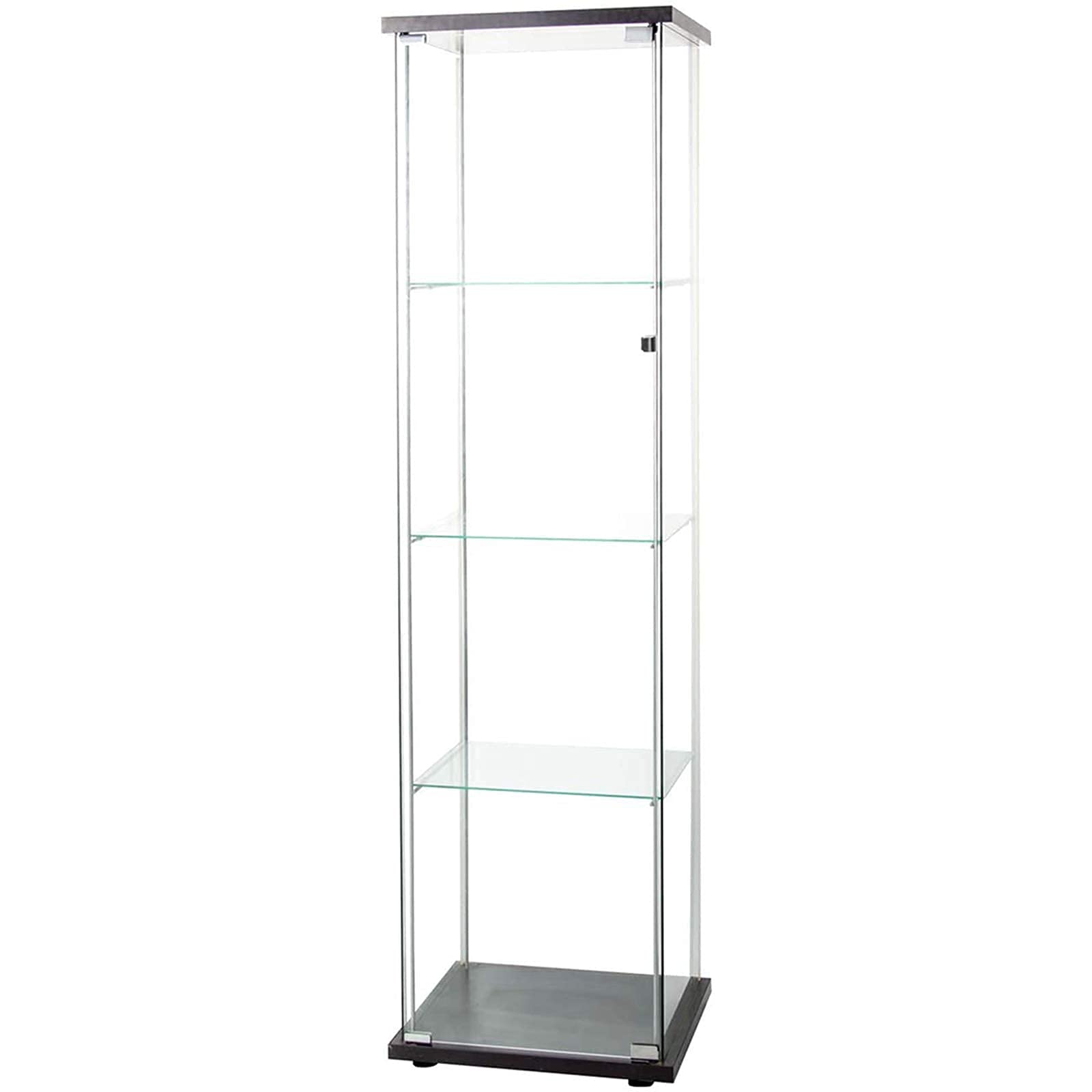 Buy 4 Tier Shelf Glass Door in Clear with Door, Curio
