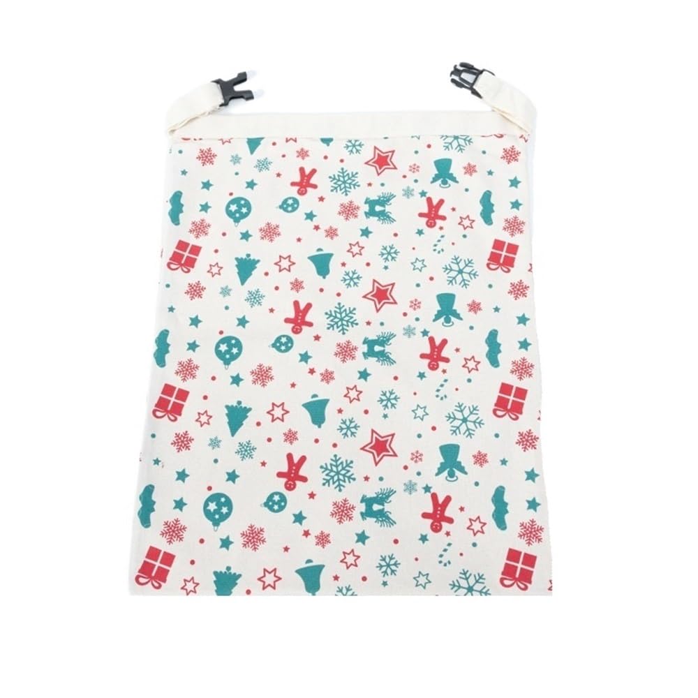 Sustainable Cotton Linen Beeswax Wrap Bread Preservation Bag for Sourdough and Baked Goods(Christmas for style)