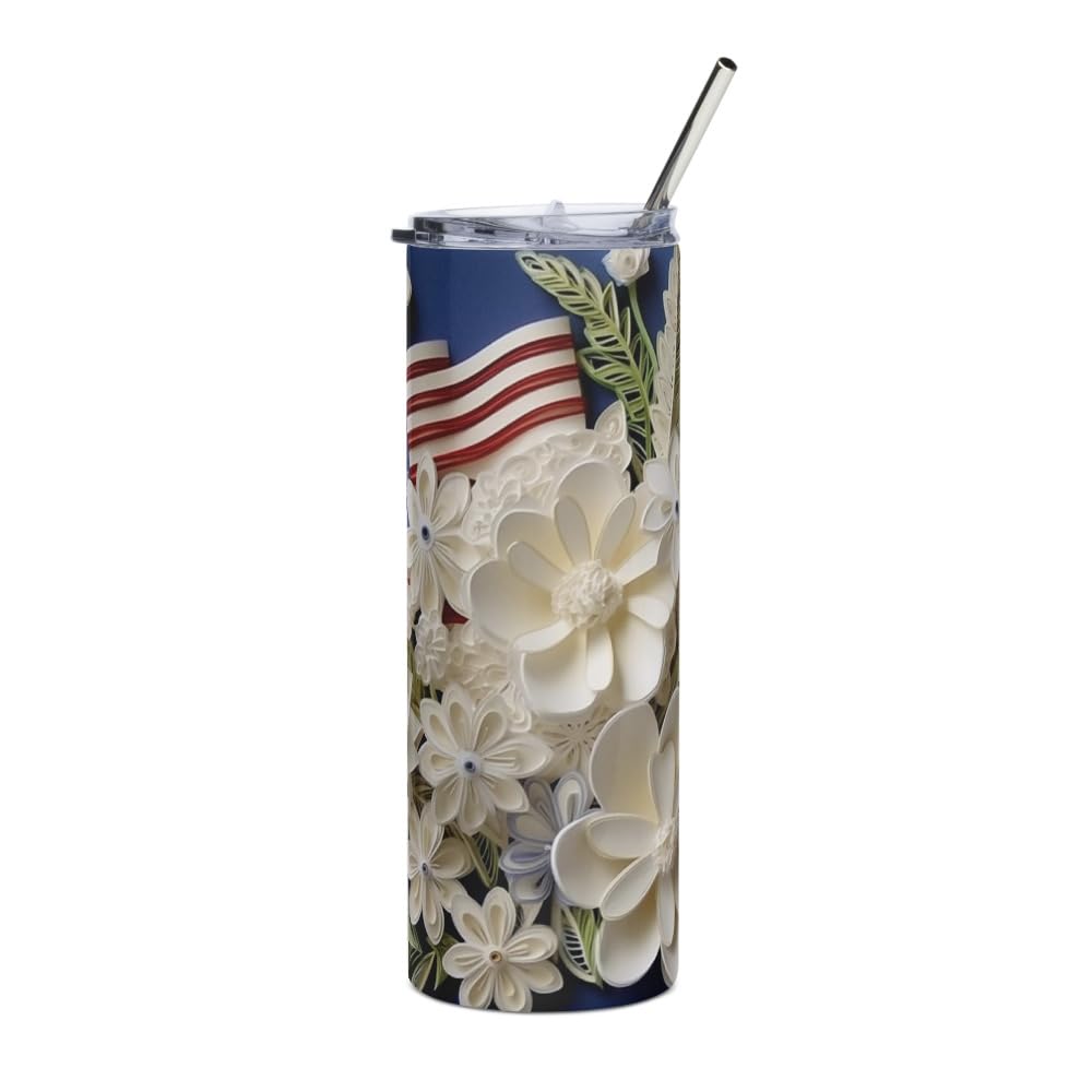 Gobelet isotherme sans fuite tumbler 3D USA Flag boissons toujours fraîches