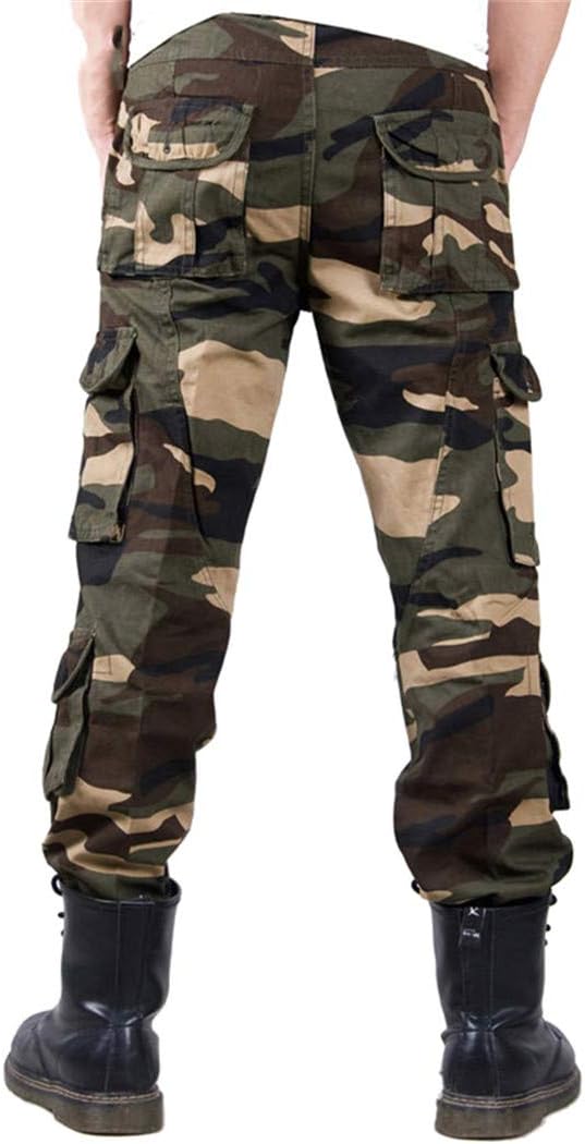 Men Casual Tactical Camouflage Cargo Pants Camo Pattern Army Combat Pants Cotton Work Pockets Military Trousers