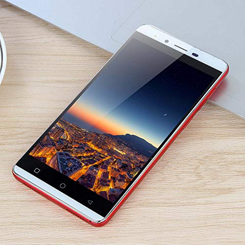 New Unlocked Smartphone - 5.0'' Android Quad-Core 512MB RAM+4G 3G Cellphone Dual Camera/SIM HD Display Mobile Phone (Red, 5.0 inches)