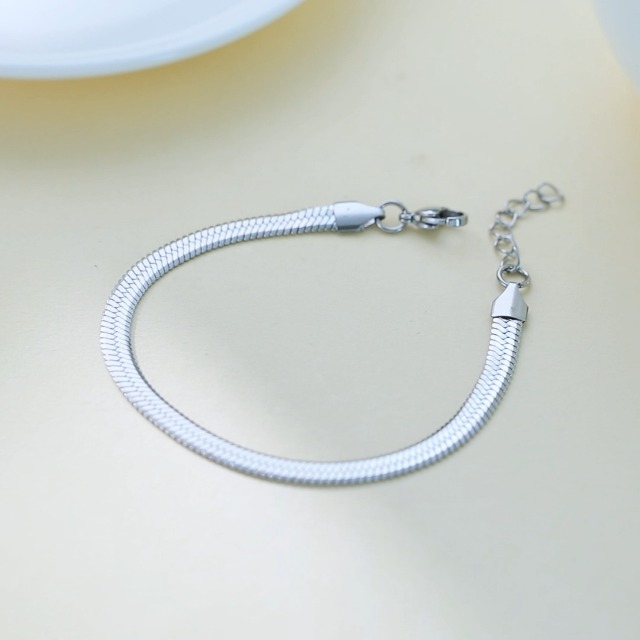 Pulsera Vintage Dreamtimes Herringbone Plata 3MM miniatura 7