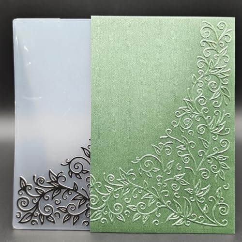 Plastic Embossing Folder A6 Size - Vines Spiraled Upward - Paper Crafts Plastic Textured Impressions for Card Making Scrapbooking