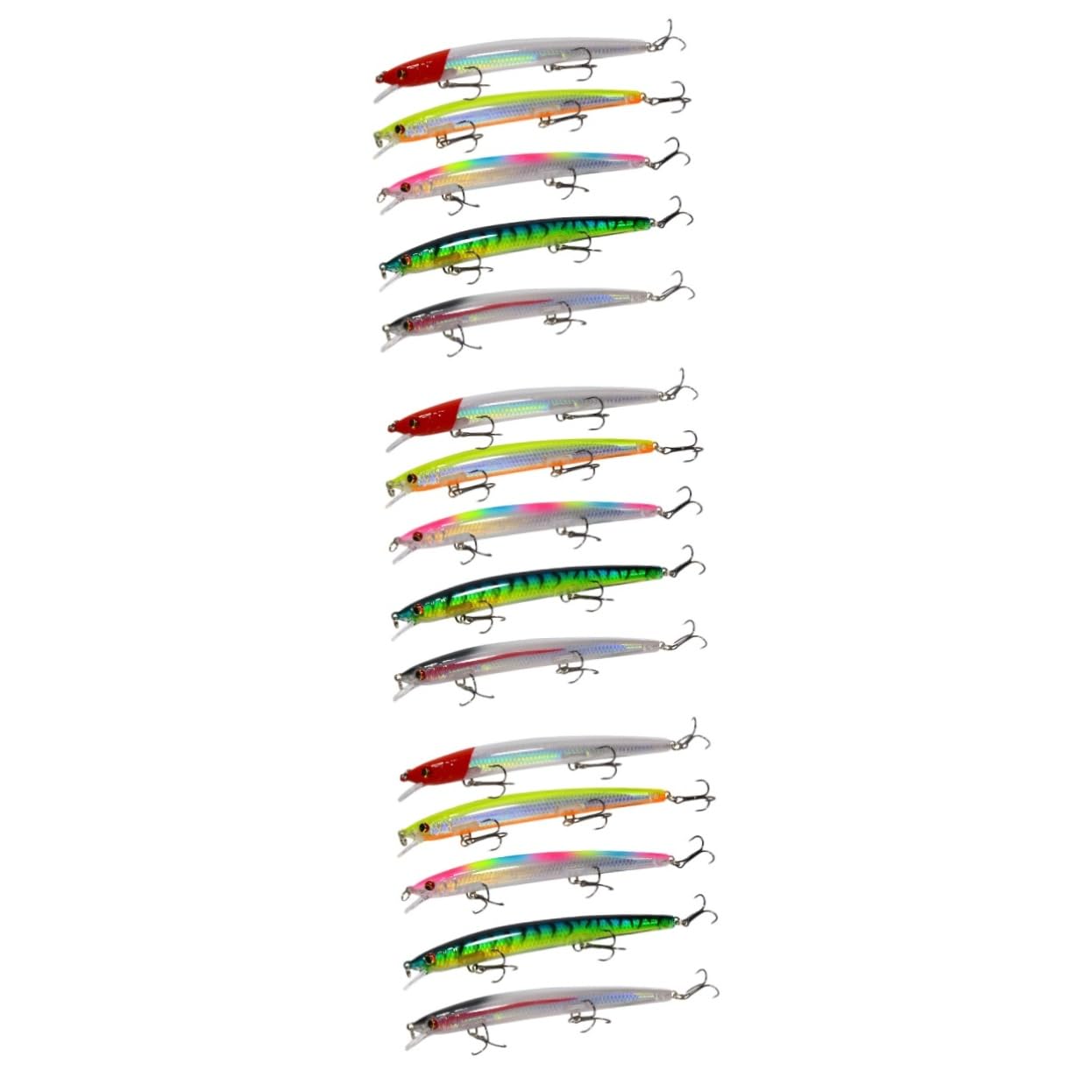 Kisangel 15 Pièces appâts de Poisson hameçon swimbait appâts de pêche Accessoires de pêche leurres de pêche engins de pêche leurre appât