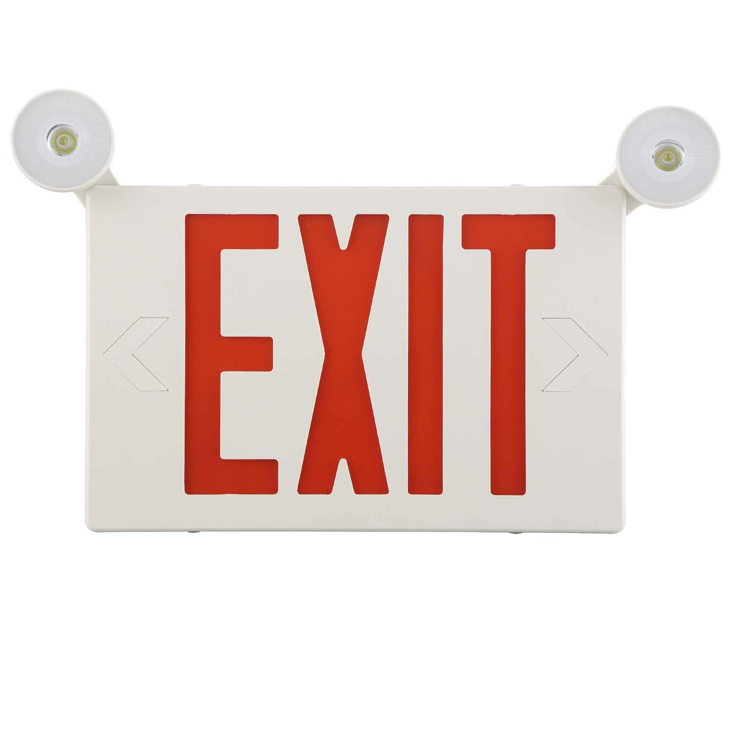 EXITLUX 1 Pack Red Led Exit Sign with Emergency Lighting Battery