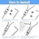 5pcs für 1,5-2mm Drahtseil-Code-Verschluss Doppelloch Metall Kupfer Clips, Stahl Draht Seil Kabel Klemme, rostfrei Edelstahl Sling Werkzeuge Befestigungs Zubehör, Drahtseilklemme für Seilsicherung