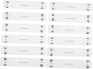 Abaodam 12Pçs Cartão De Classificação De Registros Abas Alfabéticas Cds Transparentes Abas Alfabéticas Acessórios De Etiqueta Organizador De Registros Cartão De Índice Cartão De