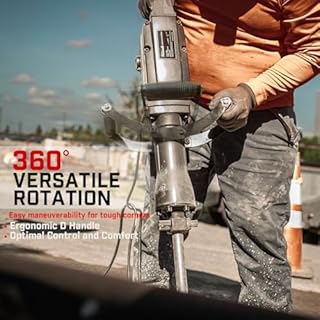 XtremepowerUS 2200W Electric Demolition Jack Hammer With Point & Flat Chisel Bits 1-1/8" Hex Construction Concrete Breaker Punch Drill