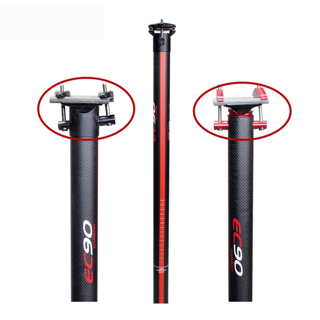 VPPV Tija Sillin Bicicleta Carbono 30.9, Ultraligero Camino Bicicleta MTB Suspensión Abrazadera Tija de Sillín Cuentagotas Ciclismo Trekking Unisex Componentes
