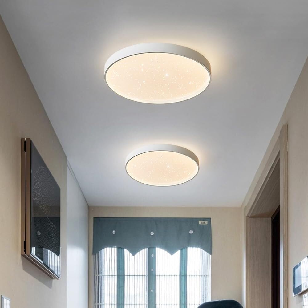 Modern Home Decoration Small Hallway Light Acrylic LED Ceiling Light Fixtures Flush Mount White Round Flat Ceiling Light for Living Room Dining Room Study Villa Bedroom Corridor Children's Ro
