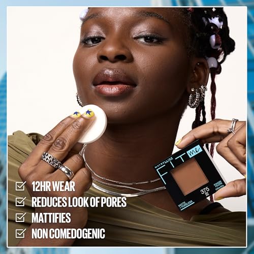 Image of Maybelline Fit Me Matte + Poreless Pressed Face Powder Makeup & Setting Powder, Buff Beige, 1 Count