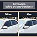 PAcSci Car Wind Deflector for Re-Nault Kwid Climber MK1-BW 2015-2023 Window Visor Sun Rain Deflector with Stainless Steel Strip
