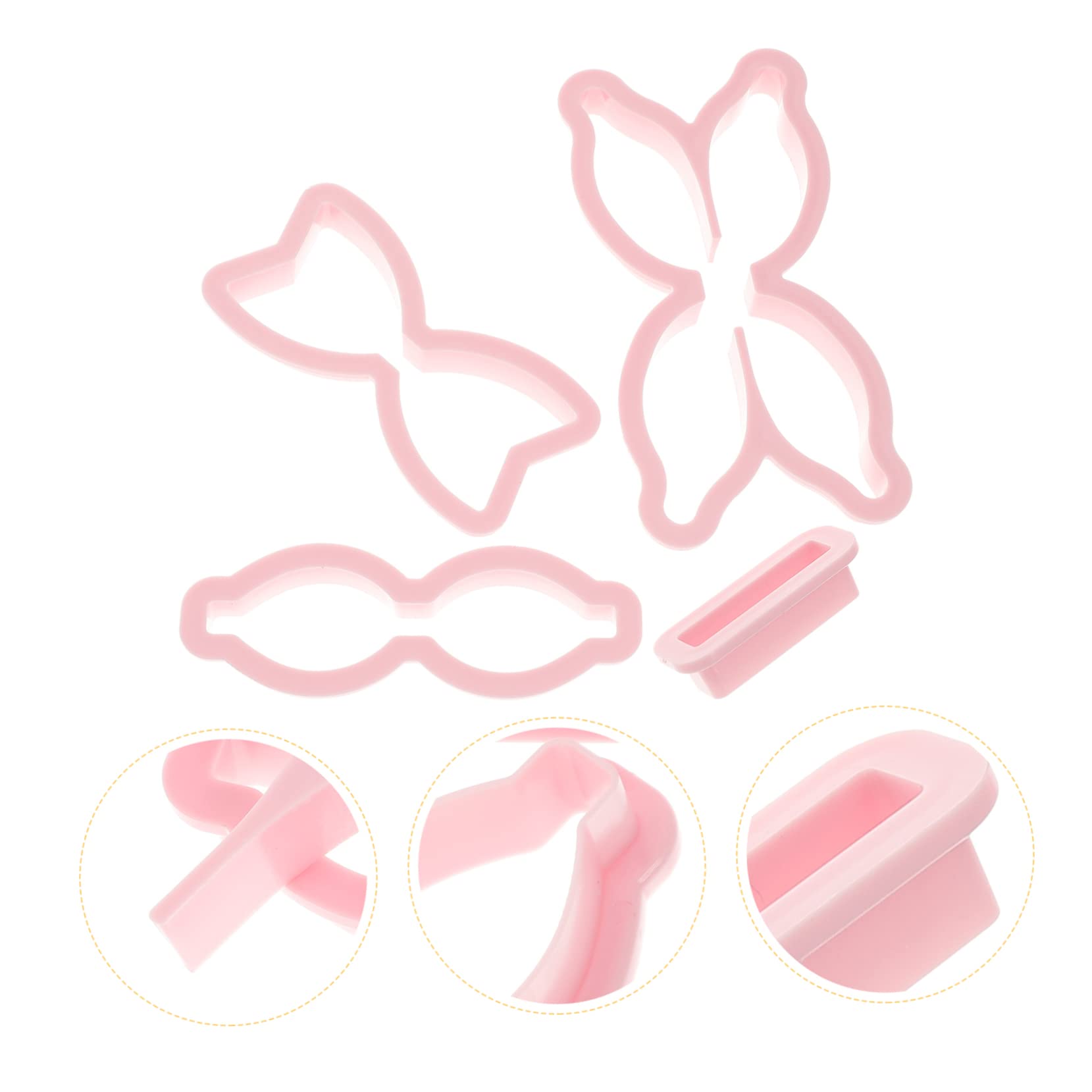 Abaodam 5juegos Moldes para Galletas y Pasteles Forma De Lazo Herramienta De Repostería para Decorar Fondant y Galletas para Fiestas y Celebraciones