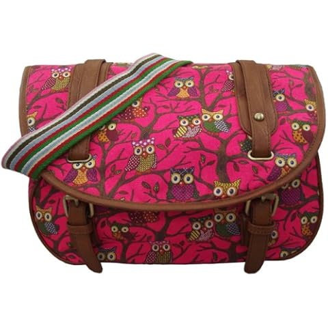 UKFS Hootie Owl Print Canvas Satchel Cover