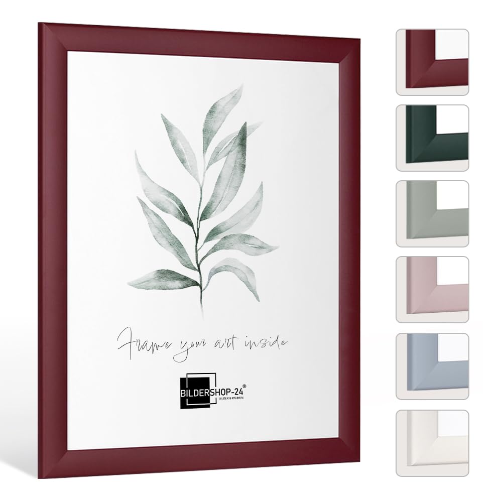 Cornice A2 In Legno MDF - 42x59.4 Cm, Nero, Per Poster, Puzzle O Foto, Con Vetro Sintetico