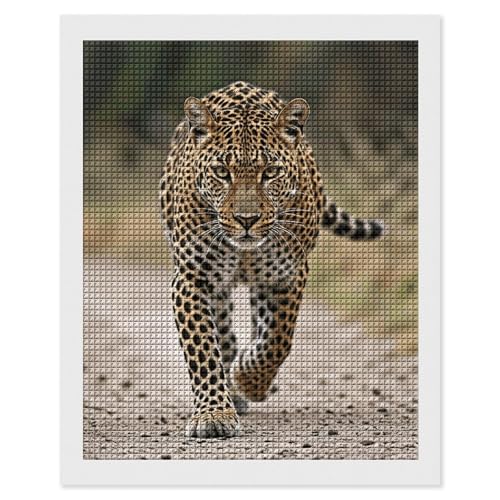 Kit peinture diamant léopard 5D idée cadeau bricolage manuel adulte