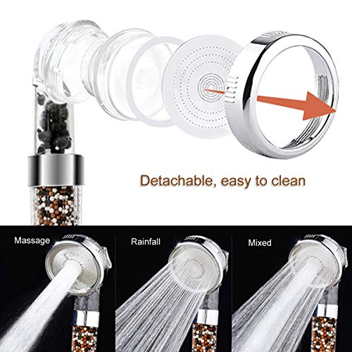 Wemk Soffione Doccia ad alta pressione, Microsfere...