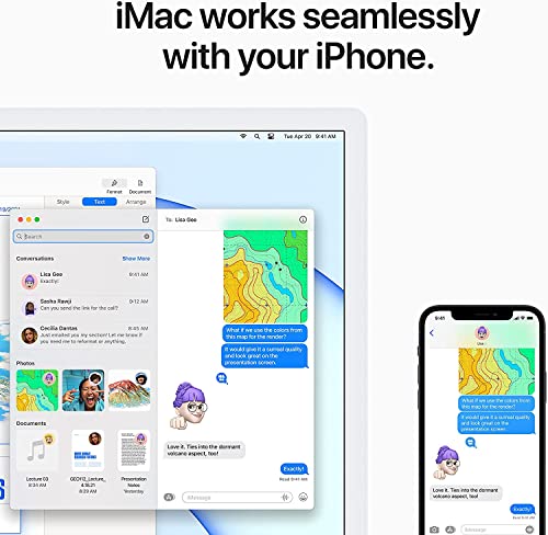 Image of 2021 Apple iMac with Apple M1 Chip with 8-core CPU (24-inch, 8GB RAM, 512GB SSD Storage) (QWERTY English) Purple (Renewed)