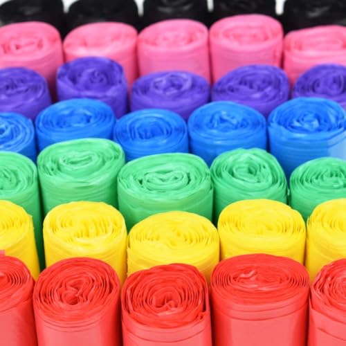 Image of Large Dog Waste Bags on a Roll with Easy Tie Handles, Extra Thick and Strong Poop Bags, 5.5 x 5.5 x 17 Inches